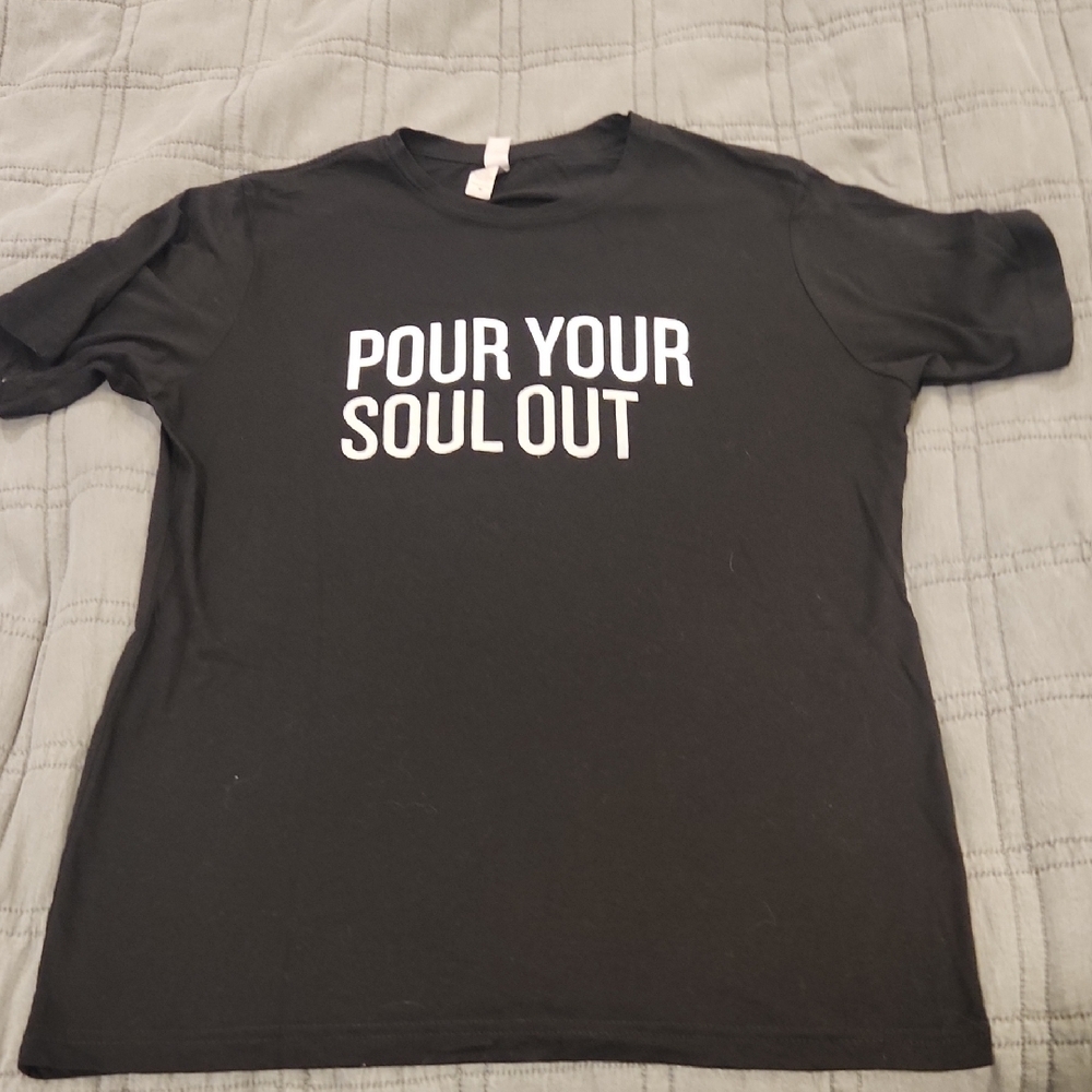 Next Level Apparel Black 'Pour Your Soul Out' Tee Size M!